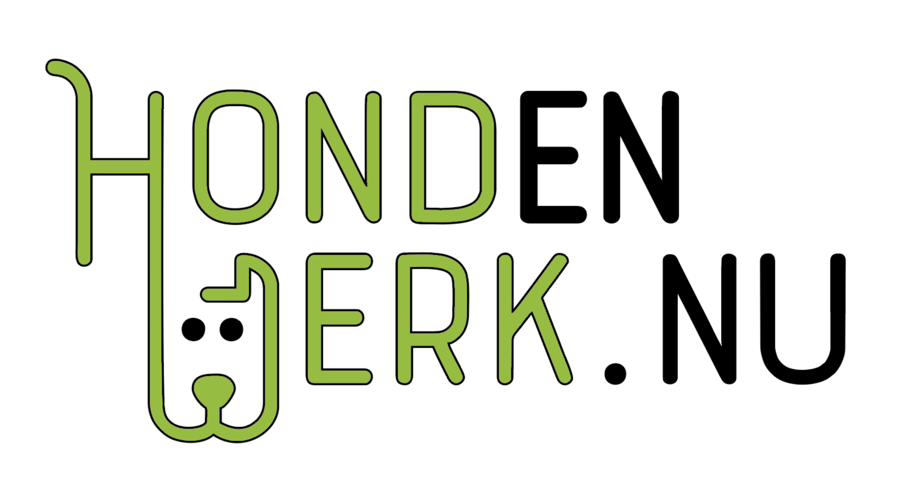 Hondenwerknu logo op wit